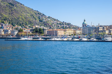 Naklejka na ściany i meble View of Lake Como in a Summer Day