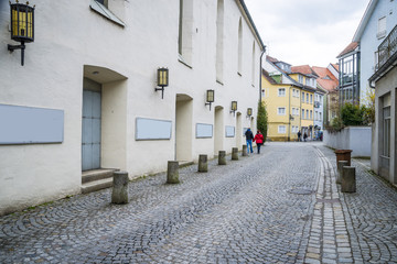 Beautiful old buildings in center of Lindau, Germany