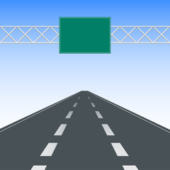 Blank highway road signs.
