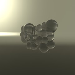 Abstract grey tinted glass