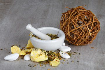 Mortar with  natural and organic products