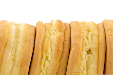 Japanese pastry stuffed with chocolate .