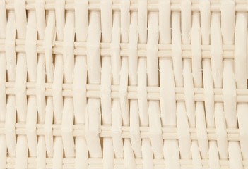 Closed Up of Square Texture of White Basket Weave Pattern