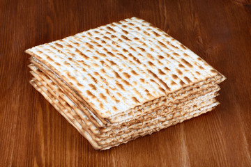 matzo on wooden table