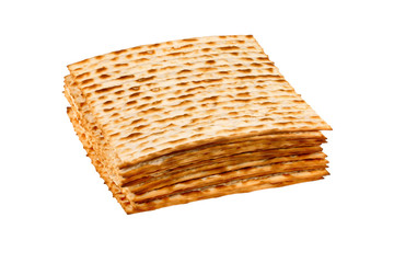 Matzo on white background