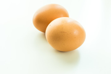 Eggs isolated on white background