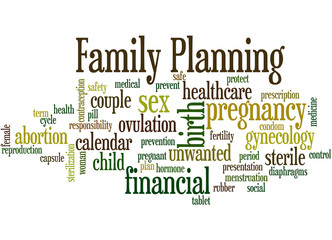 Family Planning, word cloud concept