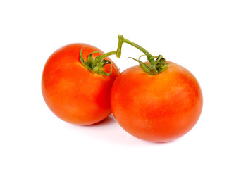 Tomato on white background.