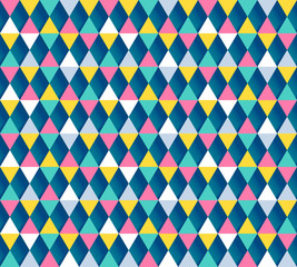 Argyle seamless pattern, four color options. Vector illustration.