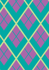 turquoise rhomboid geometric seamless vector pattern