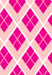 pink rhomboid geometric seamless vector pattern