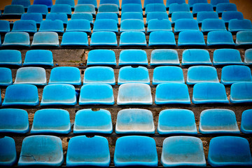 Fototapeta premium old stadium chairs