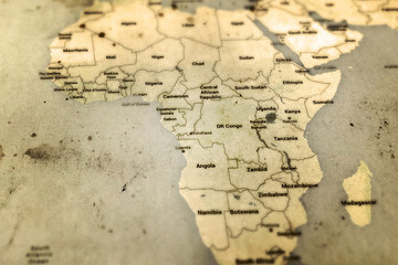 Africa Retro Map