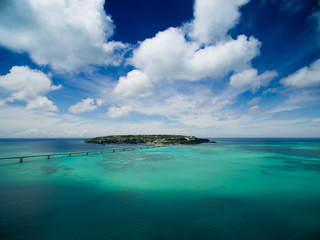 沖縄空撮 離島の海