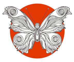 doodle fly  butterfly