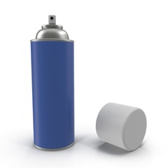 Blue Aerosol Spray Metal Bottle Can.