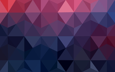 Fototapeta premium Multicolor dark pink, blue polygonal design pattern, which consist of triangles and gradient in origami style.