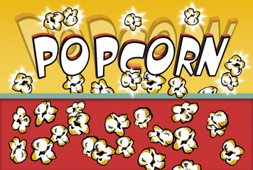 Popcorn illustration template