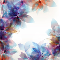 Vector floral colorful background