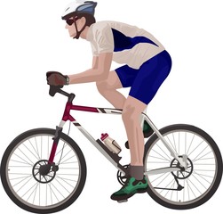 Naklejka premium bicyclist