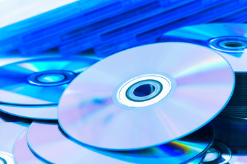 Close up compact discs (CD/DVD)