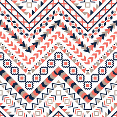 Vector tribal aztec seamless pattern