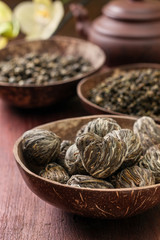 different types of green tea  (dark)