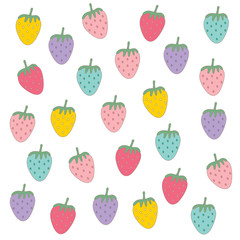 Fancy strawberry seamless background