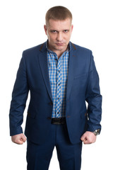 Businessman with two fists