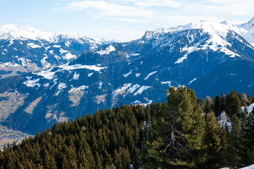 Obraz premium General view of the ski area Mayrhofen - Zillertal, Austria
