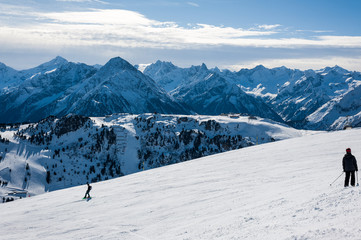Fototapeta premium General view of the ski area Mayrhofen - Zillertal, Austria