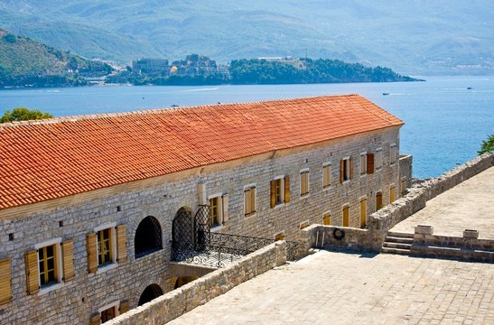 Inside the Citadel (Castel St Mary) of Old Town of Budva, Montenegro. 