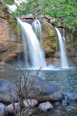 Waterfall at  national park  in Thailand 