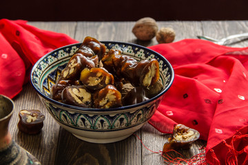 Nuts in grape's syrup, eastern delicacy churchkhela
