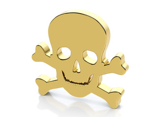 Golden skull symbol