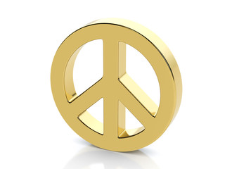 Golden peace symbol