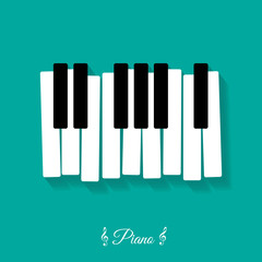 Piano., flat, icon