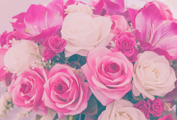 Rose fake flower handmade sewing flowers vintage tone