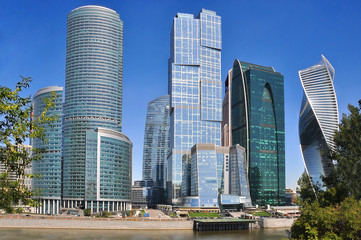 Fototapeta na wymiar The Skyscrapers Of Moscow City