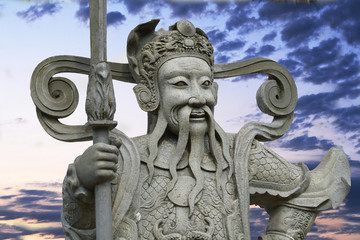 asian warrior statue