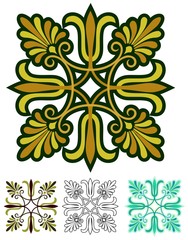 Abstract ornament inspired by ancient greek design, and sixties style.