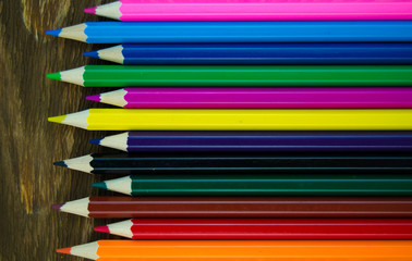 Fototapeta premium Bright colored pencils
