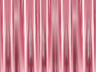 Fototapeta premium A pleated shiny pale red silk curtain background in close up
