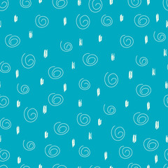 Doodle seamless pattern background. Hand drawn elements