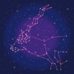 Obraz na płótnie Canvas asterism design red antelope