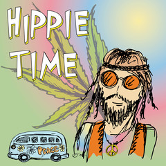 Hippie time background