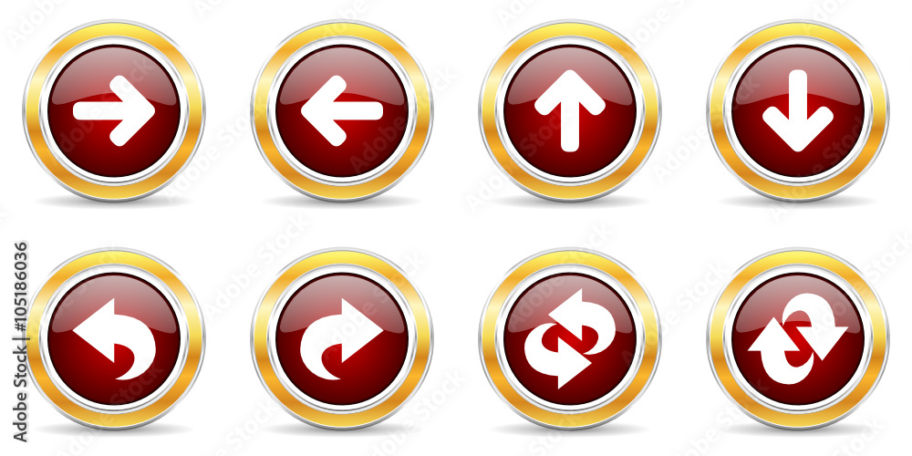 Poster arrows vector icons set