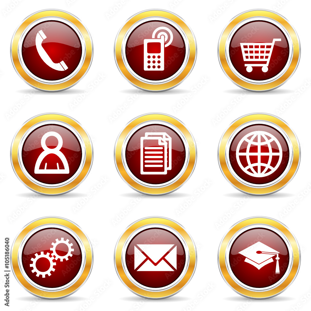 Poster web vector icons set