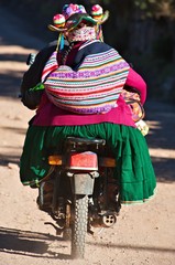 Transport auf Motorrad