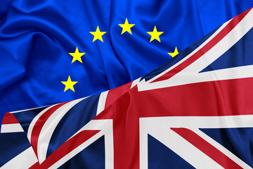 United Kingdom and European union flags combined for the 2016 referendum